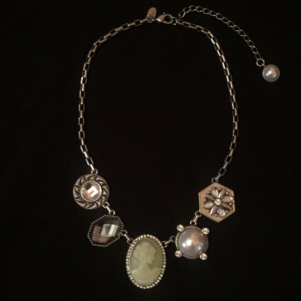 Lia Sophia Cameo Statement Necklace